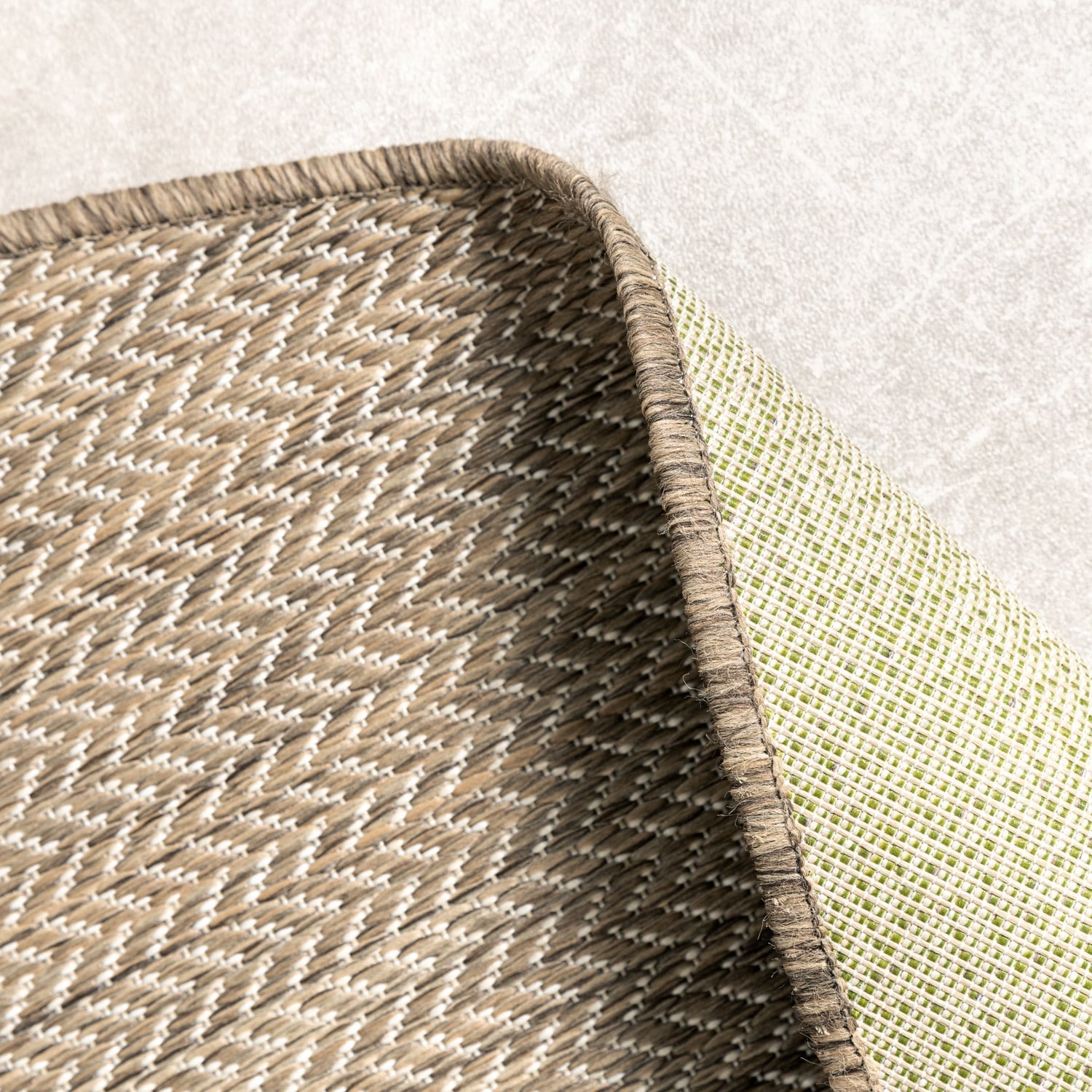 Round Outdoor Rug - Malta Arrow Natural