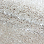 High-pile floor rug - Blushy Cream/White