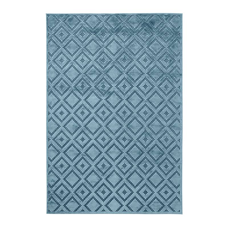 Viscose Floor rug - Shine Iris Blue