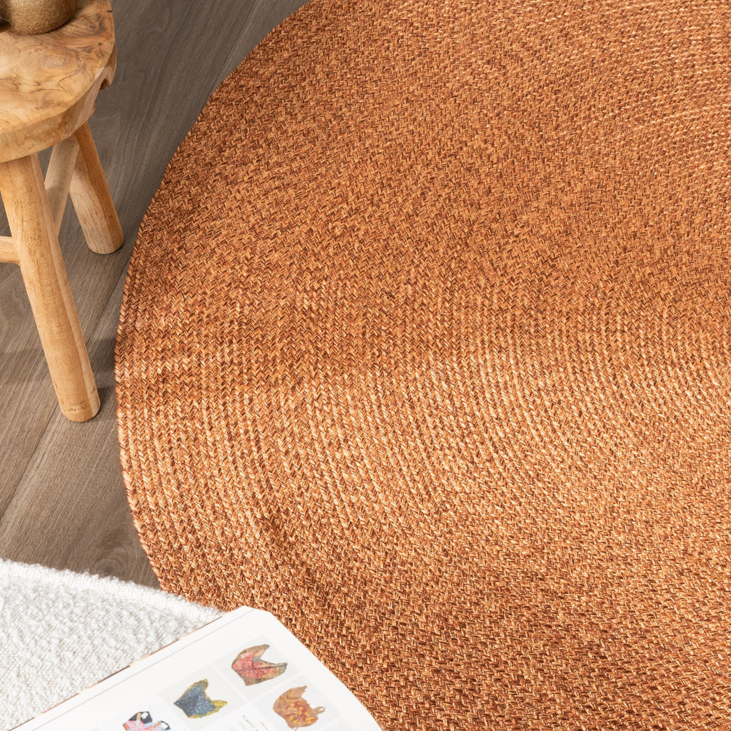 Round Indoor Outdoor Rug - Bali Terracotta