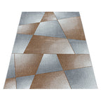 Low Pile Floor Rug - Smoothly Design Brown/Grey
