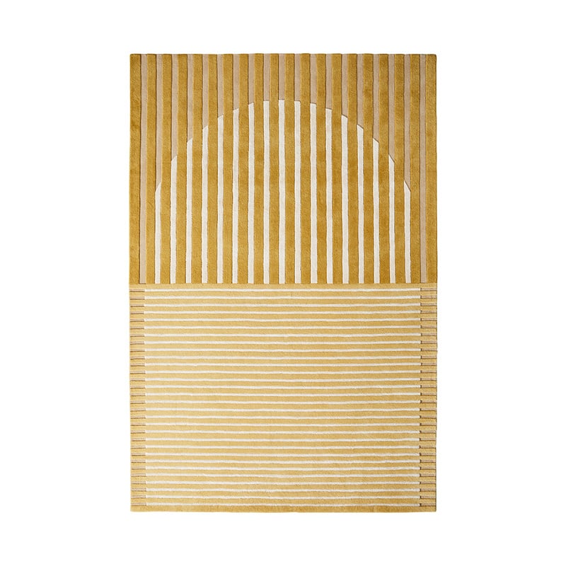 Modern wool floor rug - Fano Ochre Yellow
