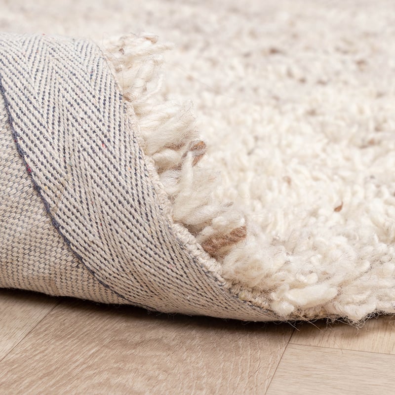 High Pile Wool Rug - Royal Cream/Taupe