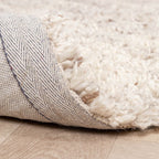 High Pile Wool Rug - Royal Cream/Taupe