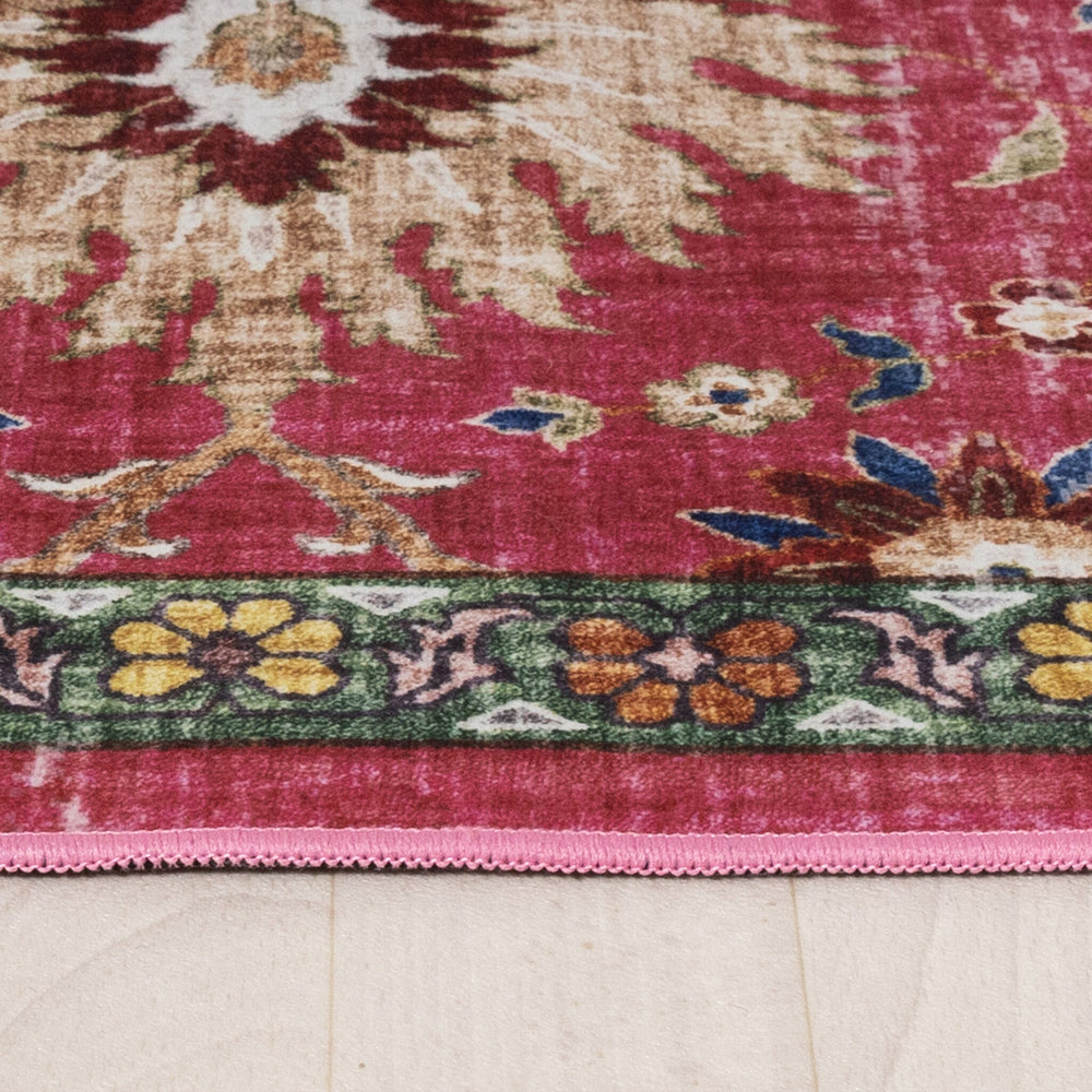 Round oriental rug - Leyla Medallion Multicolor