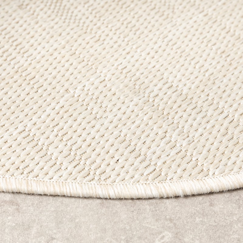 Round Outdoor Rug - Malta Melange Cream