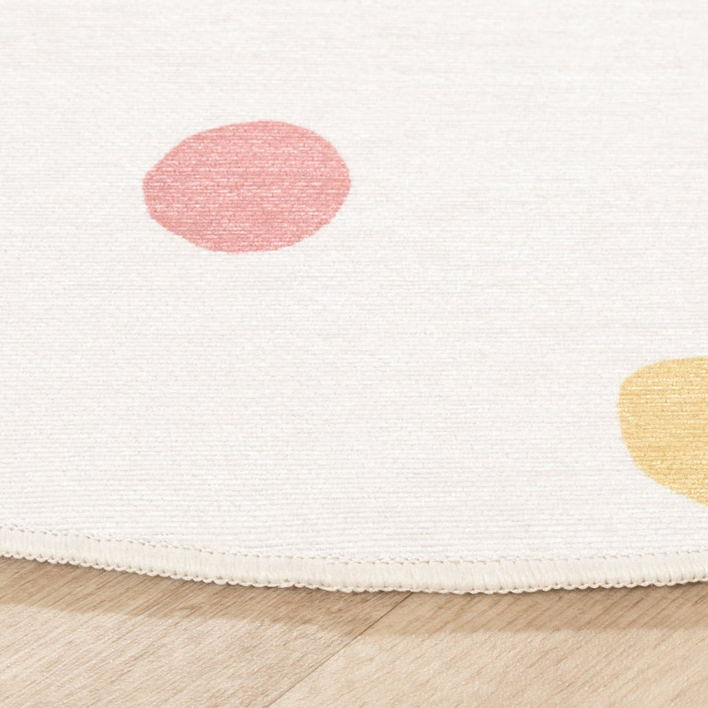 Round Washable Kids Rug - Evi Confetti Multicolour