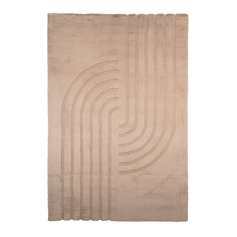 Soft High Pile Rug - Carvy Curves Taupe