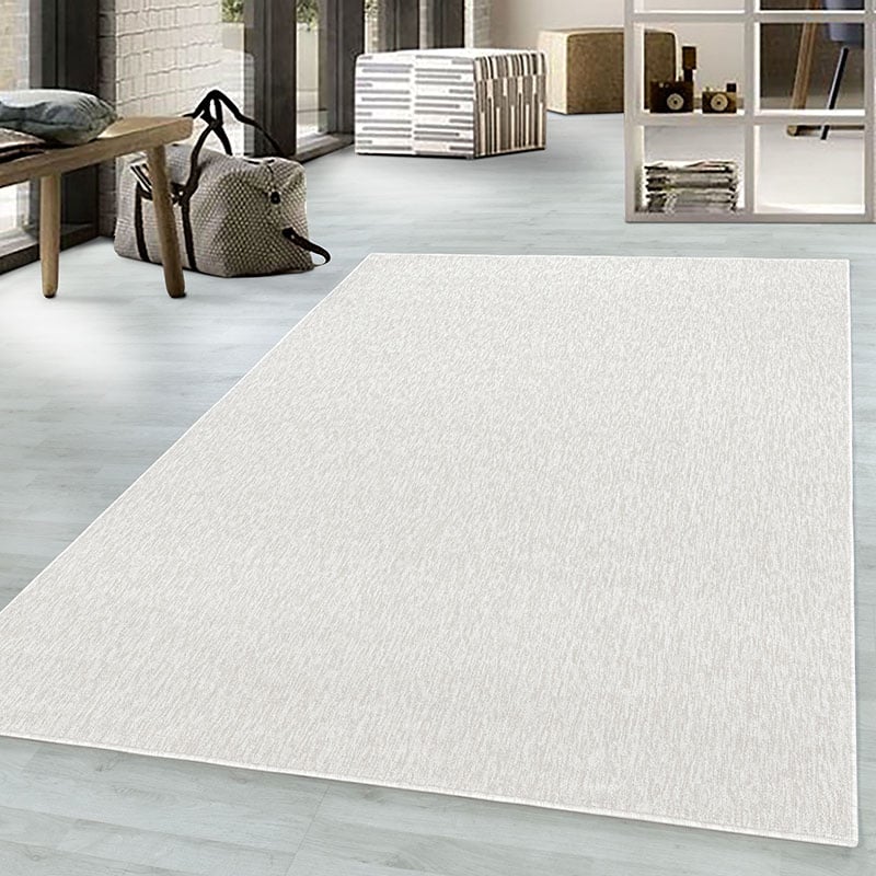 Low-pile floor rug - Nani Cream/White
