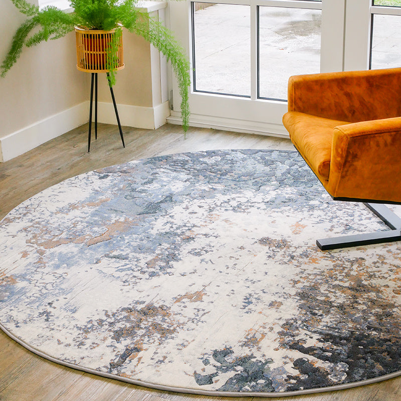 Round modern floor rug - Anthony 7656