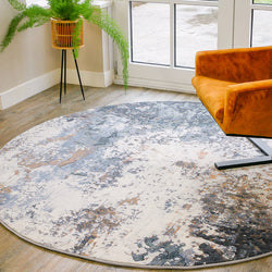 Round modern floor rug - Anthony 7656