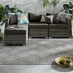Retro outdoor rug - Floreno Milan Grey/Anthracite