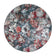 Round floral floor rug - Flores Blue/Red