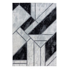 Modern floor rug - Marble Design Grey/Silver