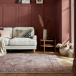 Washable floor rug - Reido Traditional Pink
