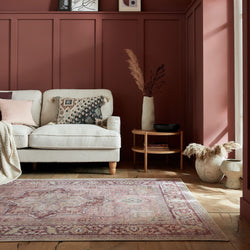 Washable floor rug - Reido Traditional Pink