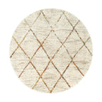 Round High Pile Rug - Blend Lines Terra