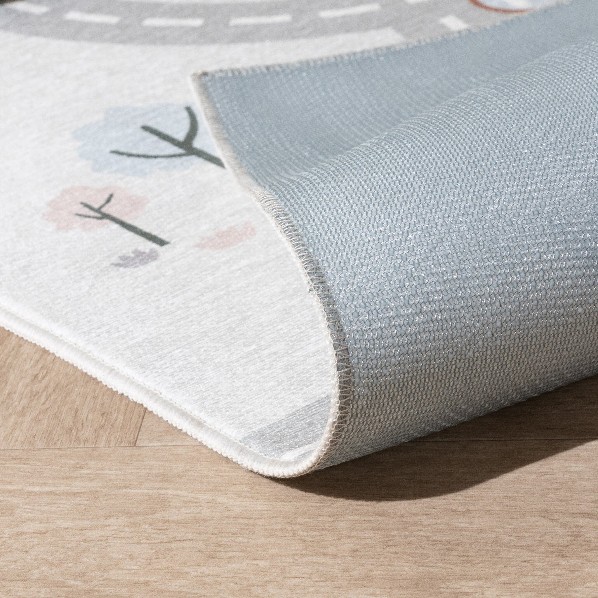 Car Play Rug - Rocky Ride White