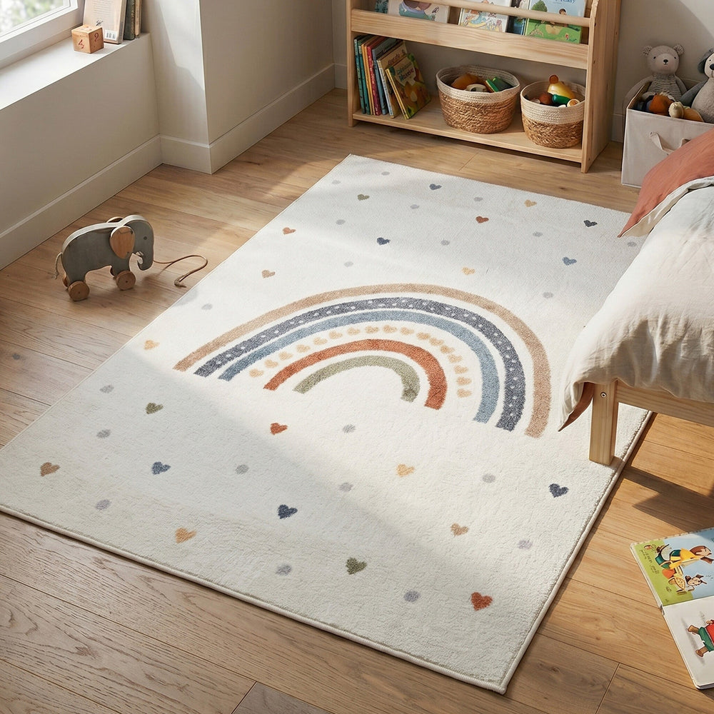 Washable Kids Rug - Ravi Rainbow Multicolour