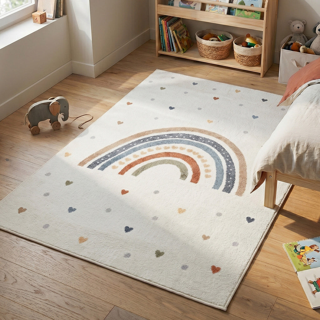 Washable Kids Rug - Ravi Rainbow Multicolour