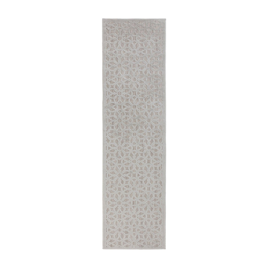 Balcony rug - Piatto Argento Silver/White