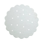 Round Kids Room Rug - Cloudy Dots Mint