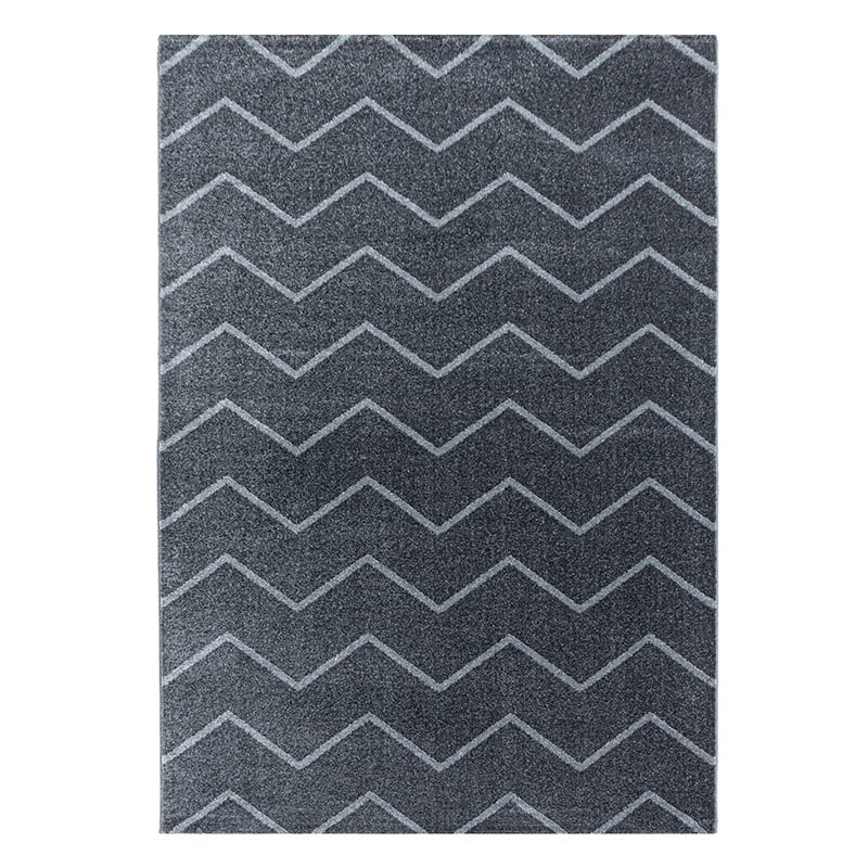Low-pile floor rug - Smoothly Weave Grey/White