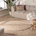 Round Wool Rug - Feline Taupe/Blended