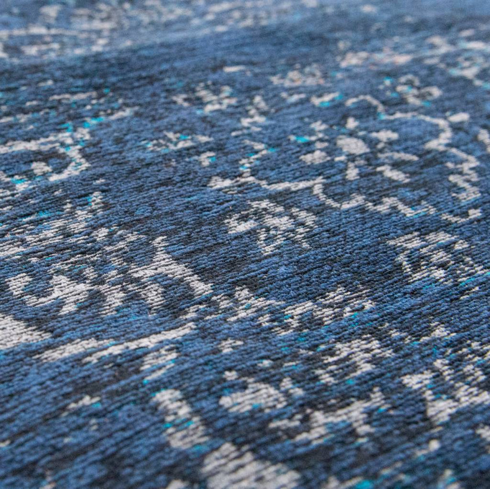 Vintage floor rug - The Fading World Blue Night 8254