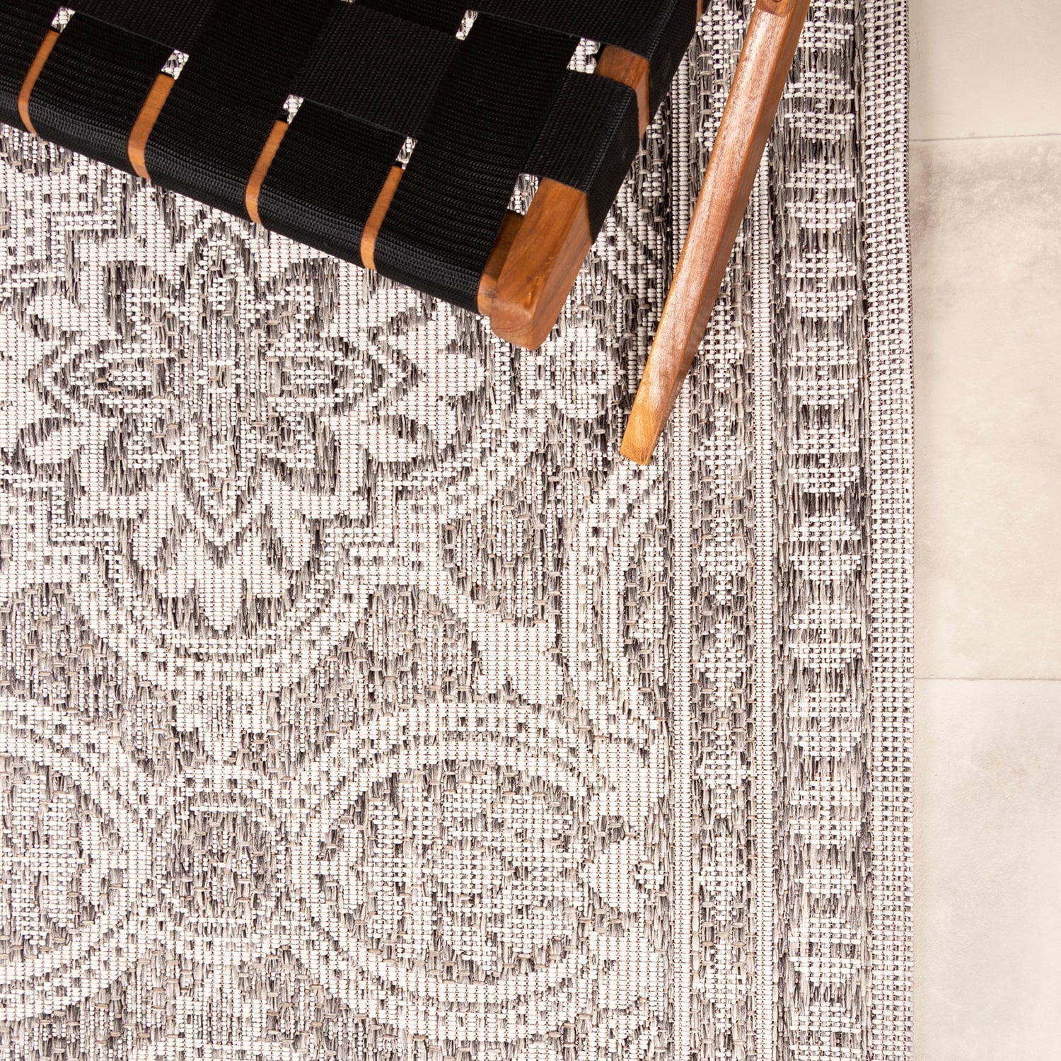 Outdoor Rug - Summer Oriental Light Grey
