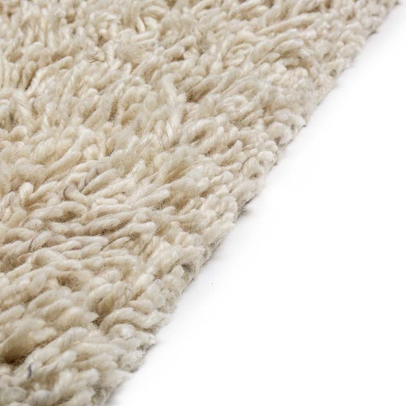 Wool Floor Rug - Berbero Lungo Cream 815