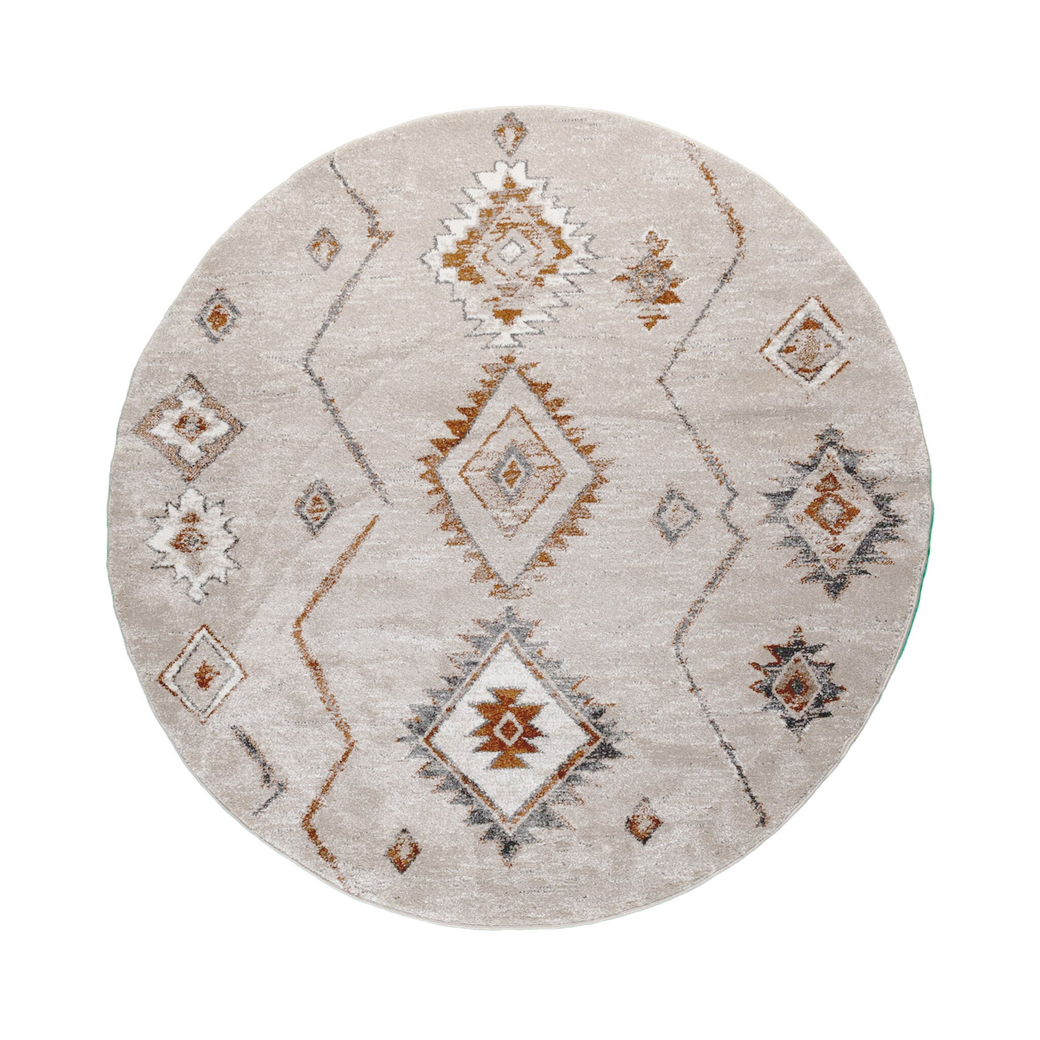 Round berber rug - Blend Aztec Beige