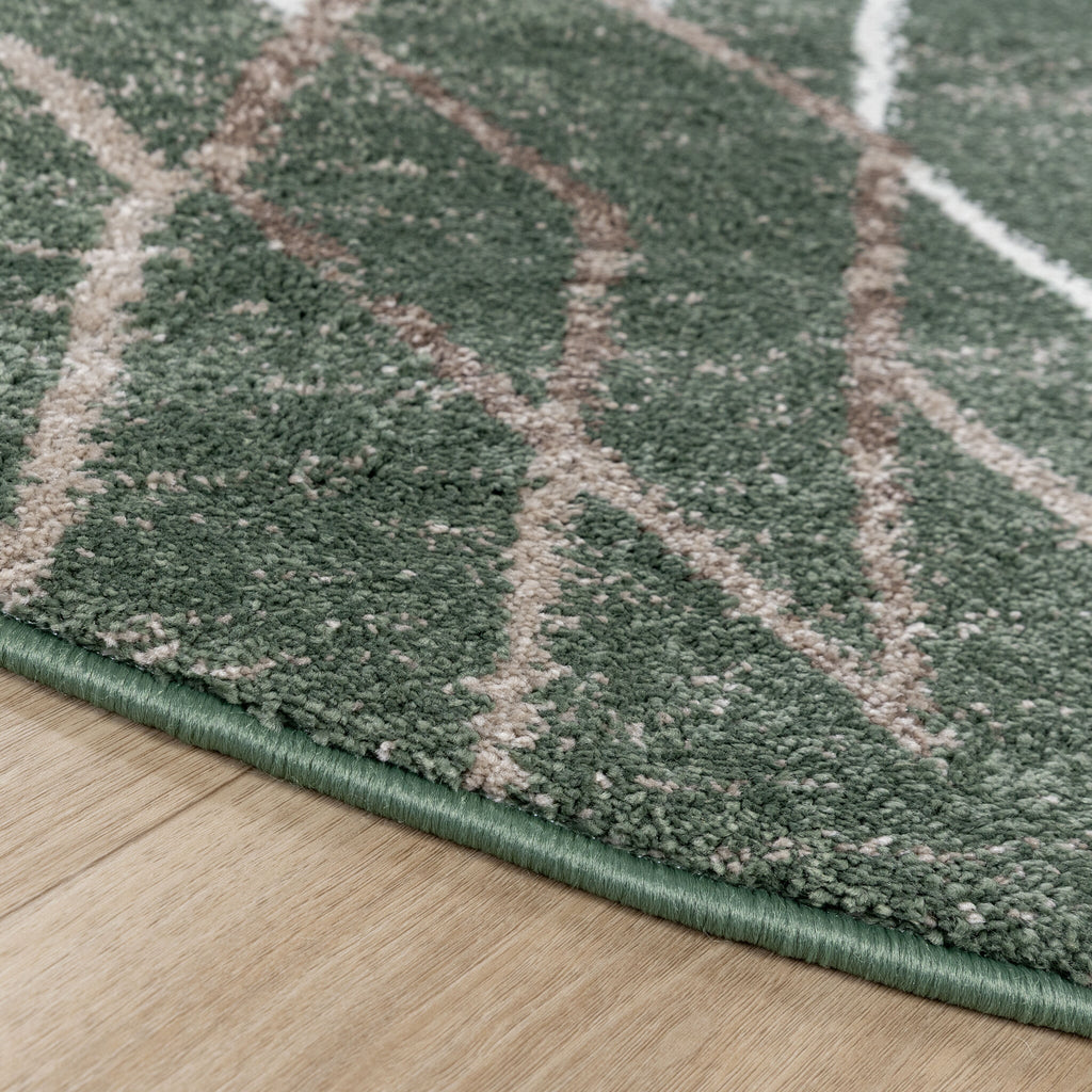 Berber rug round - Blend Diamond Green