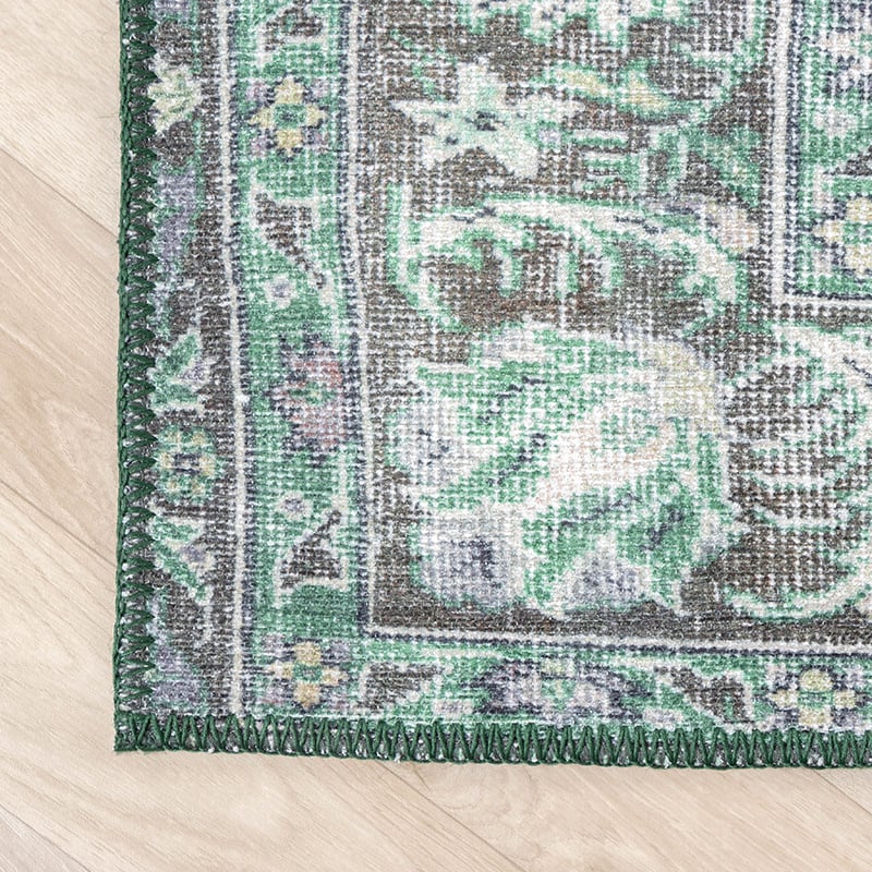 Vintage Rug - Estate Medallion Dark Green