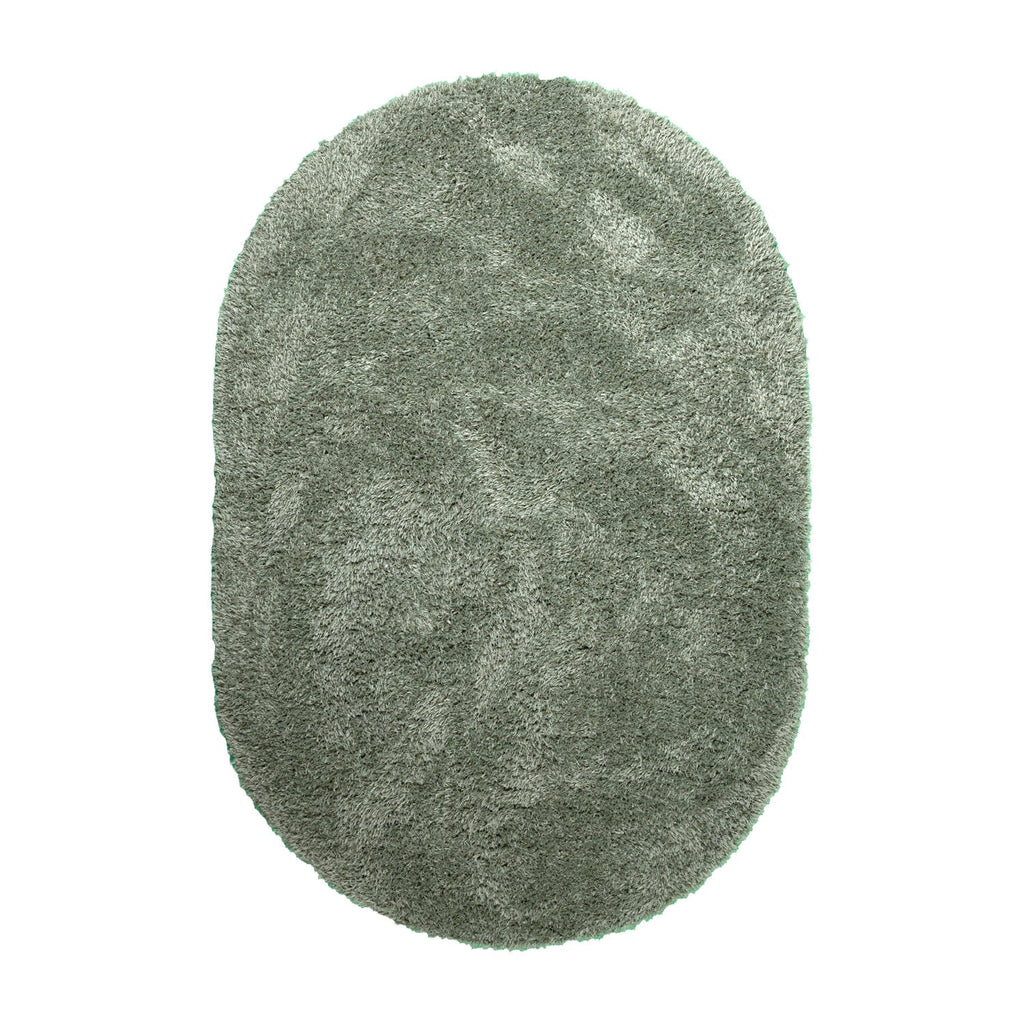 Oval Shaggy Rug - Blaze Green