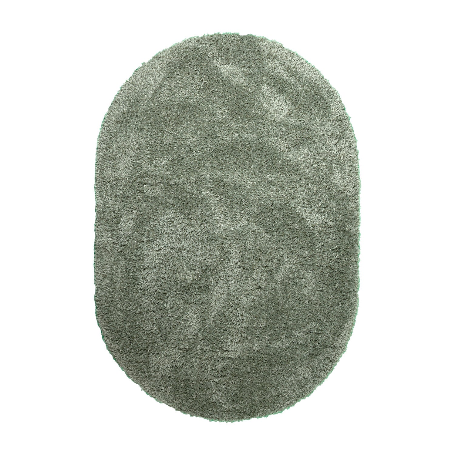 Oval Shaggy Rug - Blaze Green