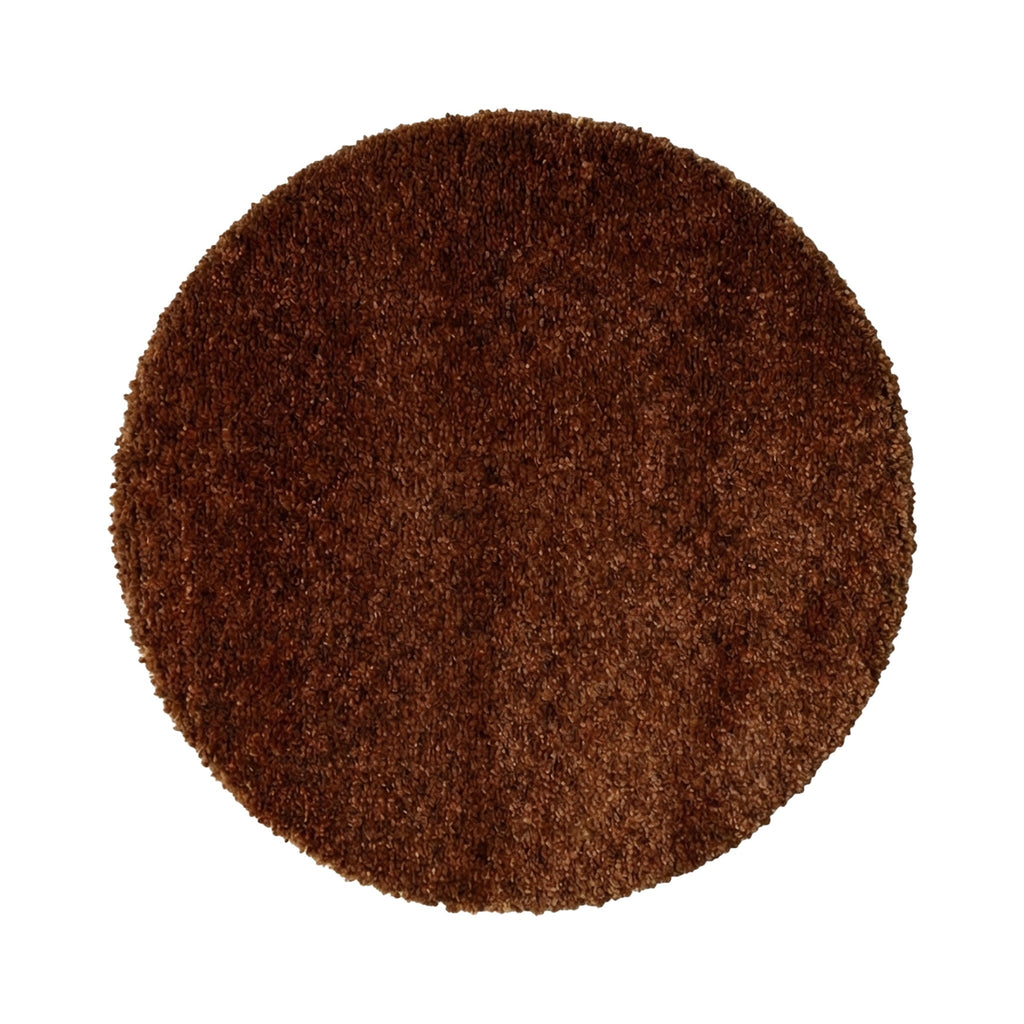 Round washable rug - Clean Dark Brown