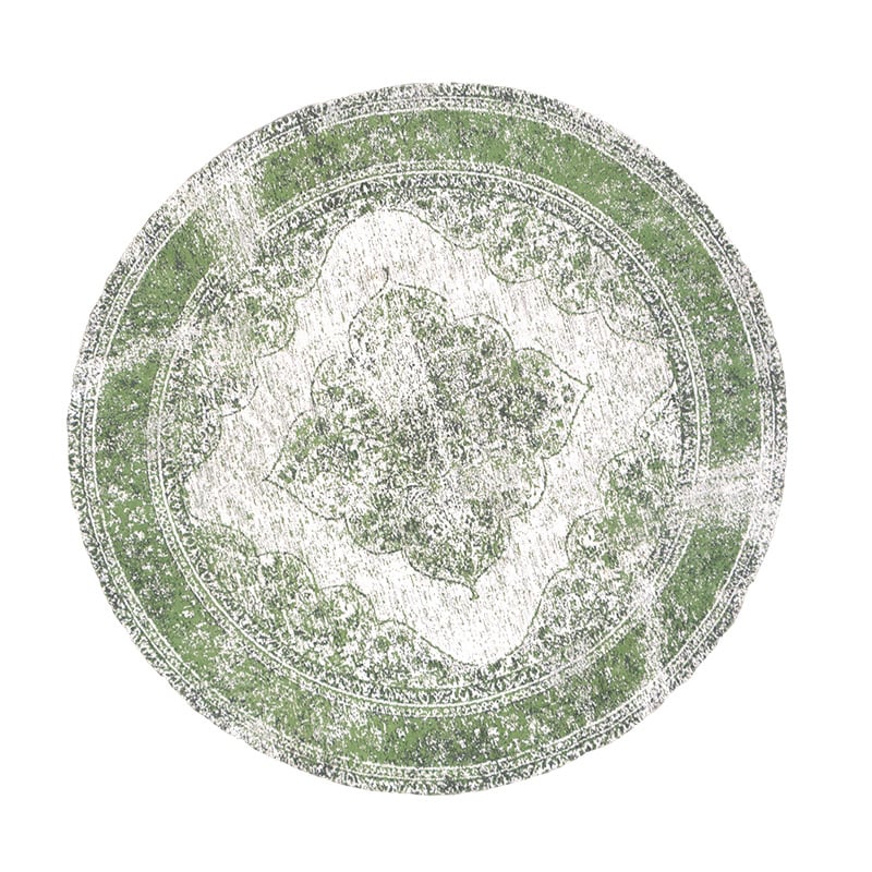 Round Vintage Rug - Admire Green