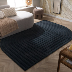 Irregular Rug - Flowy Lines Anthracite