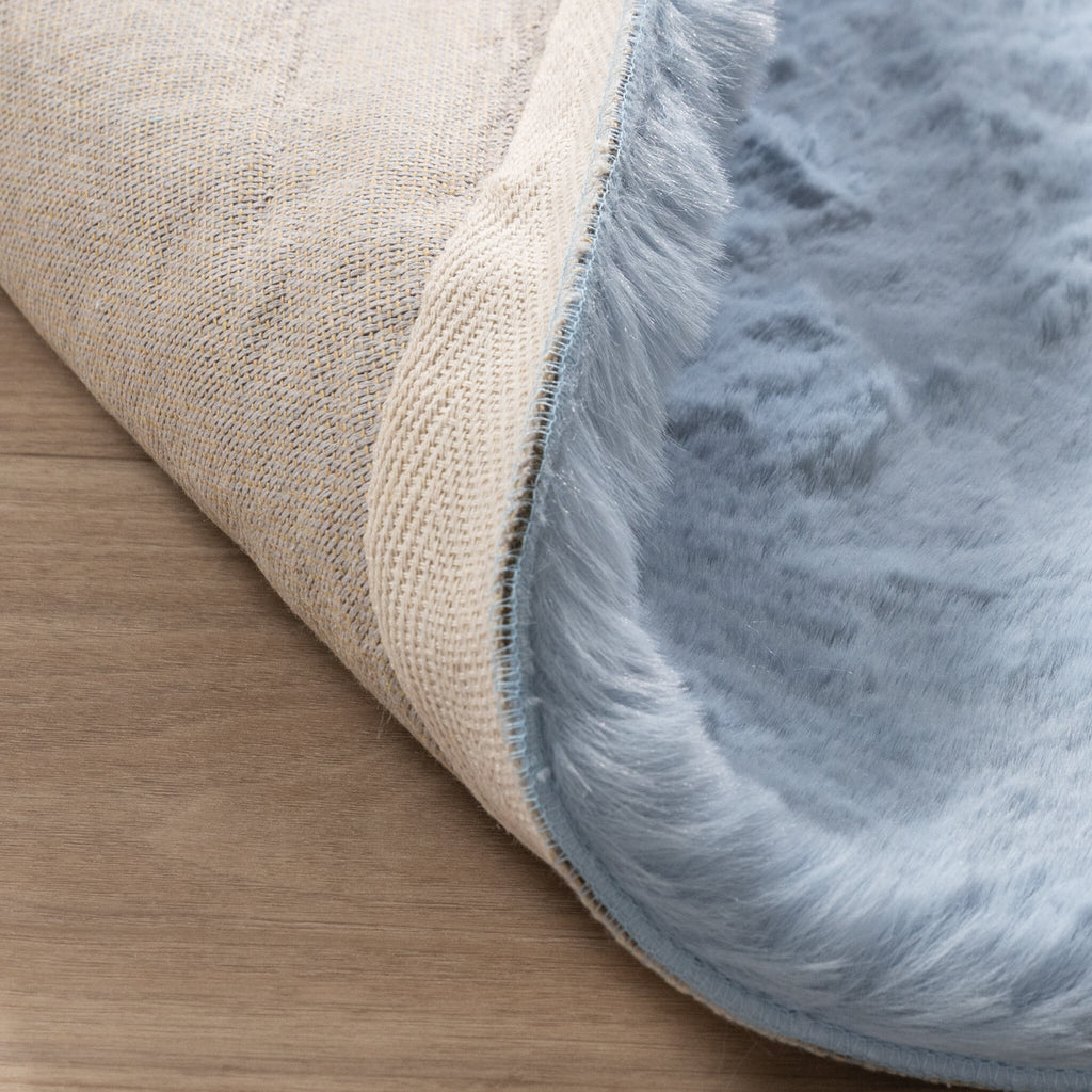 Round High Pile Rug - Comfy Supreme Light Blue
