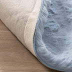 Round High Pile Rug - Comfy Supreme Light Blue