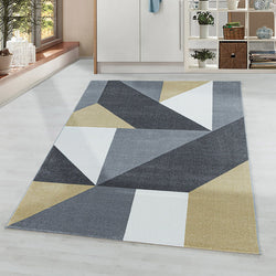 Modern floor rug - Optimism Design Yellow/Grey