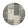Round Patchwork Rug - Spring Green/Grey