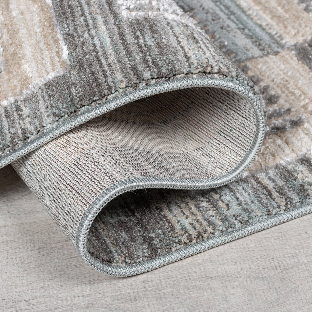 Checkered floor rug - Enrico Gray
