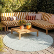 Round Outdoor Rug - Summer Oriental Mint