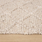 Wool Woven Rug - Knit Beige
