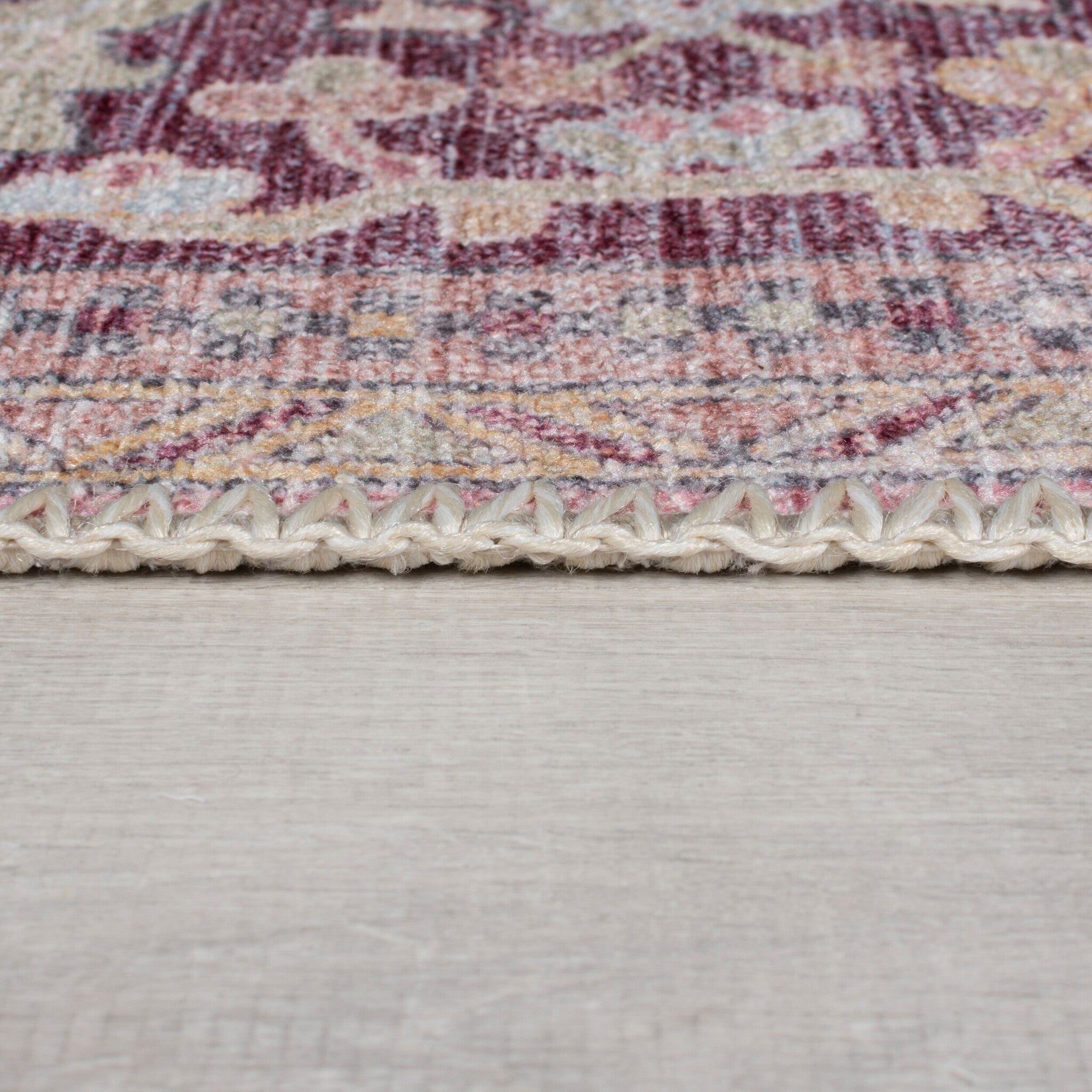 Washable Runner - Reido Traditional Pink