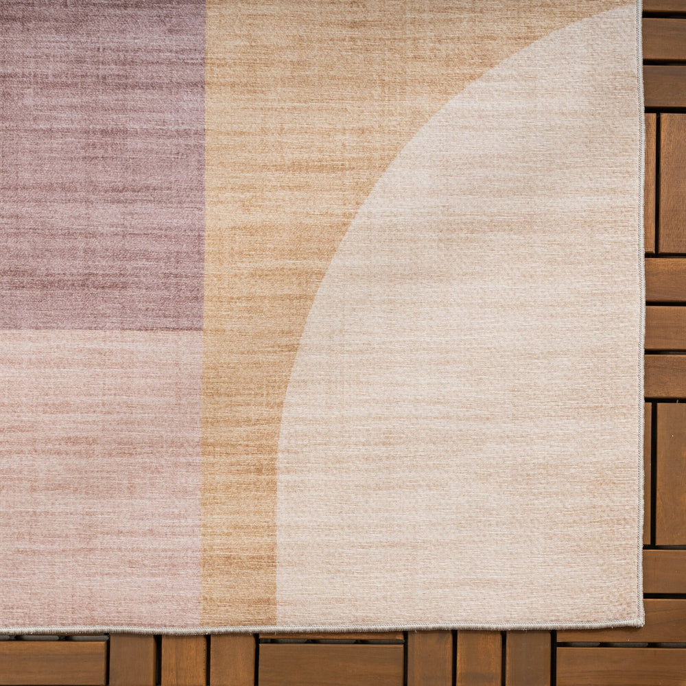 Abstract Outdoor Rug - Groovy Shapes Pastel