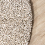 Round shaggy rug - Yves Beige