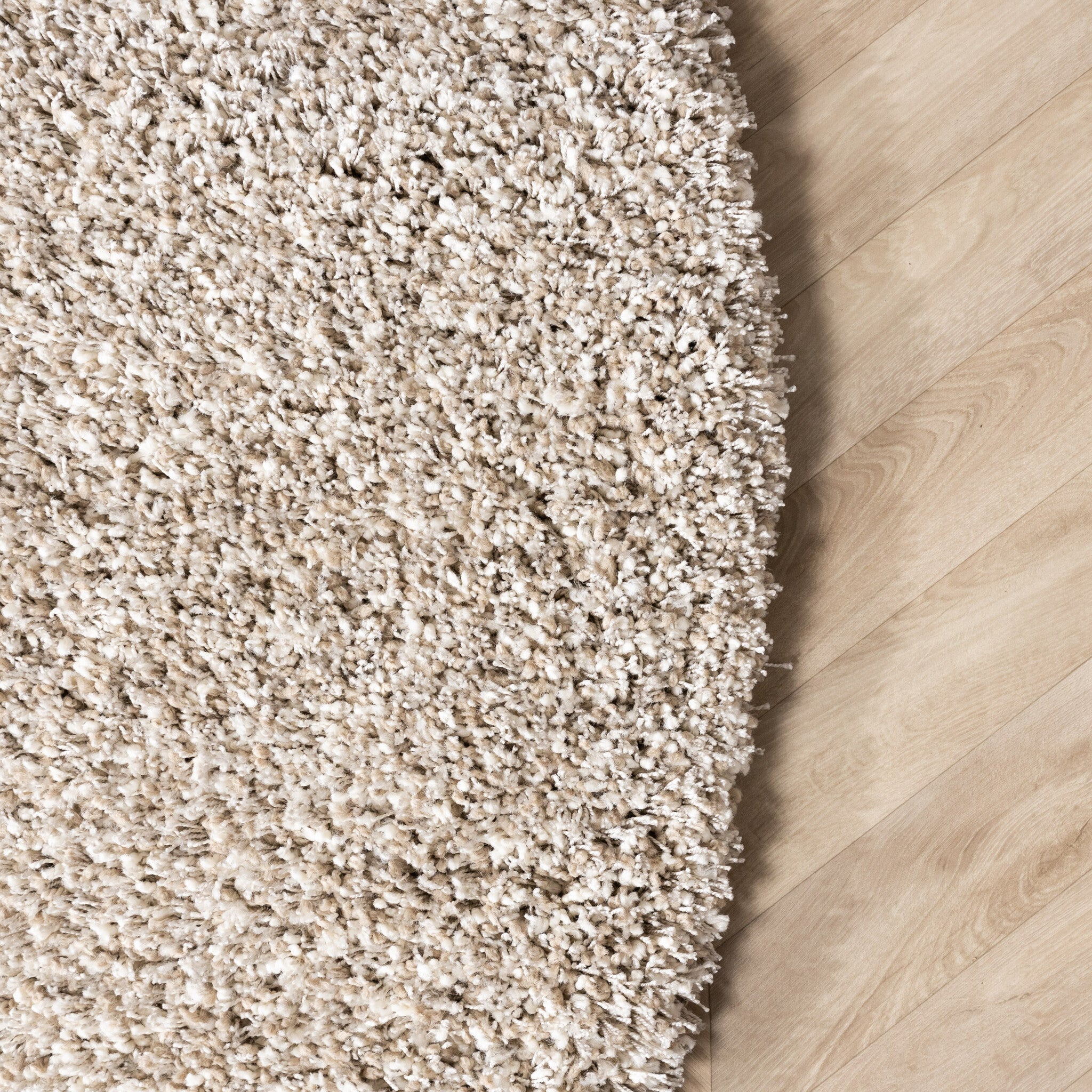 Round shaggy rug - Yves Beige